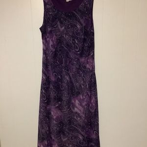 Ladies Dress sz 18W purple floral design